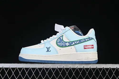 All categories Nk Air Force 1 Air Force series Nk Air Force 1 Low Air Force low-top Nike Air Force 1'07 Low LV joint white and blue Air Force 1 low-top casual sneakers YF9511-809